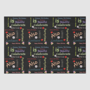 Happy Birthday Tissue Paper Mother in Law