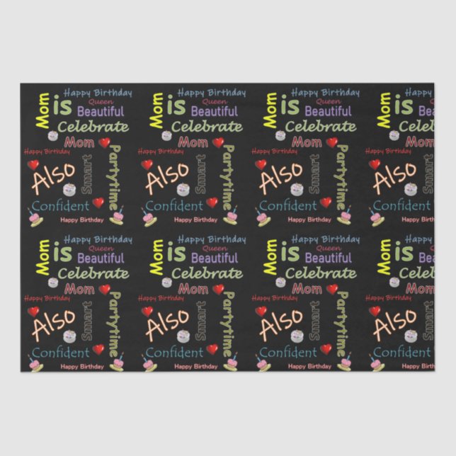 Happy Birthday Tissue Paper Mum (Front)