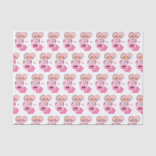 Happy Birthday Tissue Paper Pink Pig