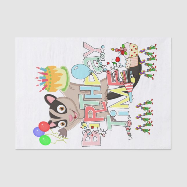 Happy Birthday Tissue Paper Possum Cake  (Front)