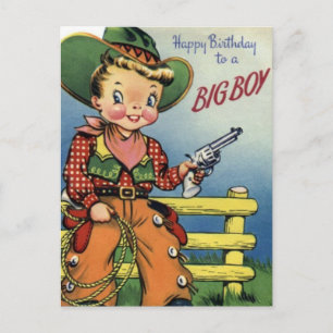 Happy Birthday To a Big Boy Postcard
