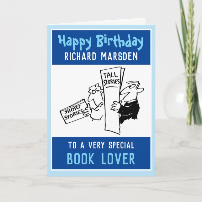 Happy Birthday to a Book Lover Card (Front)