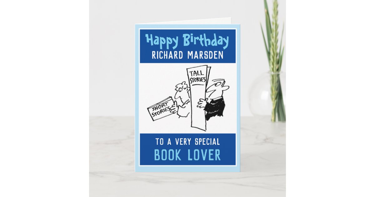 Happy Birthday to a Book Lover Card | Zazzle.co.uk