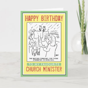 Happy Birthday to a Church Minister or Priest. Card