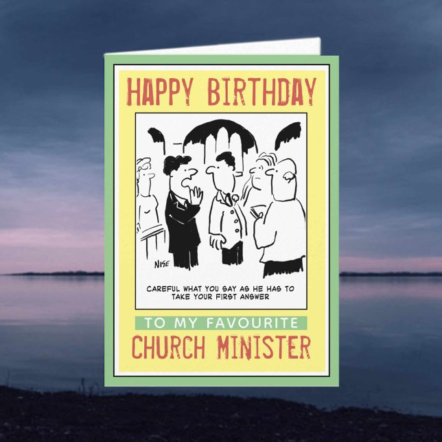 Happy Birthday to a Church Minister or Priest. Card (Creator Uploaded)