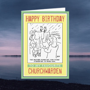 Happy Birthday to a Churchwarden or Church Worker Card