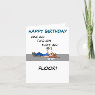 Happy Birthday to a female Gin drinker Invitation