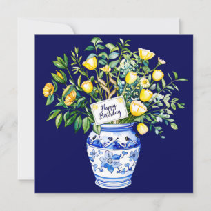 Happy birthday to a friend & bouquet of flowers holiday card