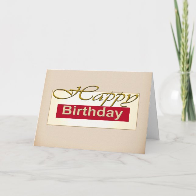 Happy Birthday To A Great Employee Card (Front)