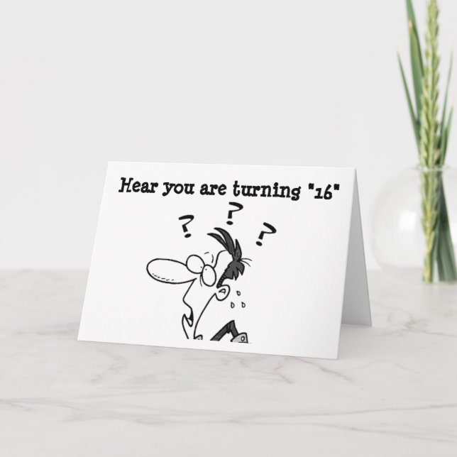 HAPPY BIRTHDAY TO A GREAT TEENAGER **16** BIRTHDAY HOLIDAY CARD (Front)