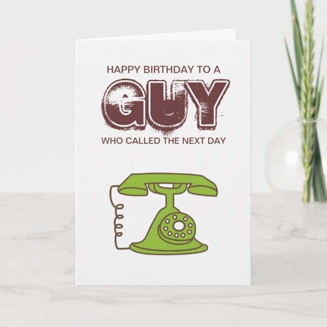 Happy Birthday To A Guy Card (Front)