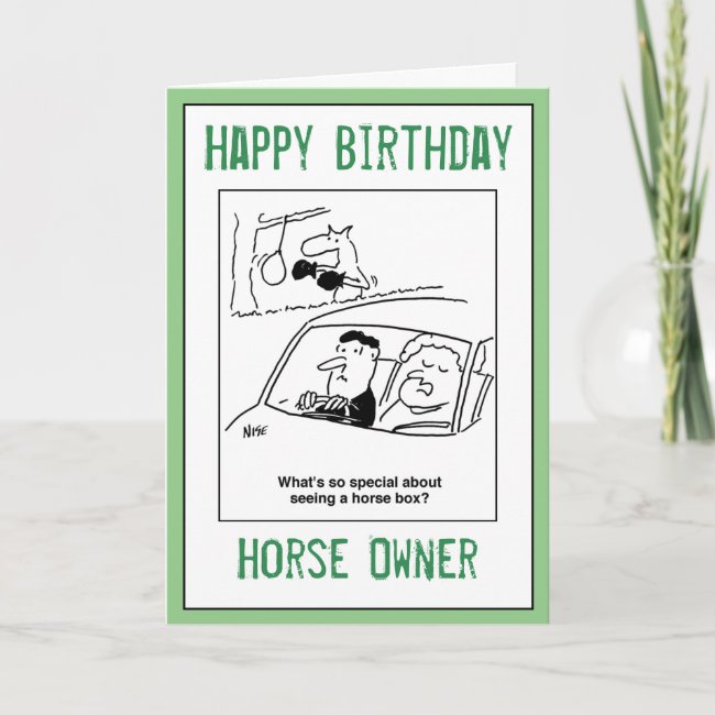 Happy Birthday to a Horse Owner