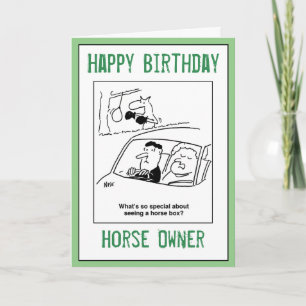 Happy Birthday to a Horse Owner Card
