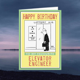 Happy Birthday to a Lift Engineer. Card