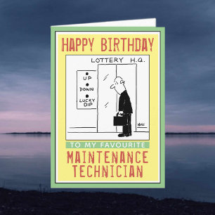 Happy Birthday to a Maintenance Technician. Card