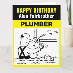 Happy Birthday to a Plumber Card