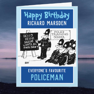 Happy Birthday To a Policeman Card