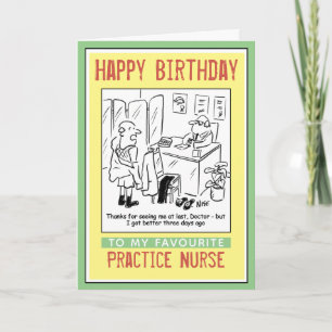Happy Birthday to a Practice Nurse Card