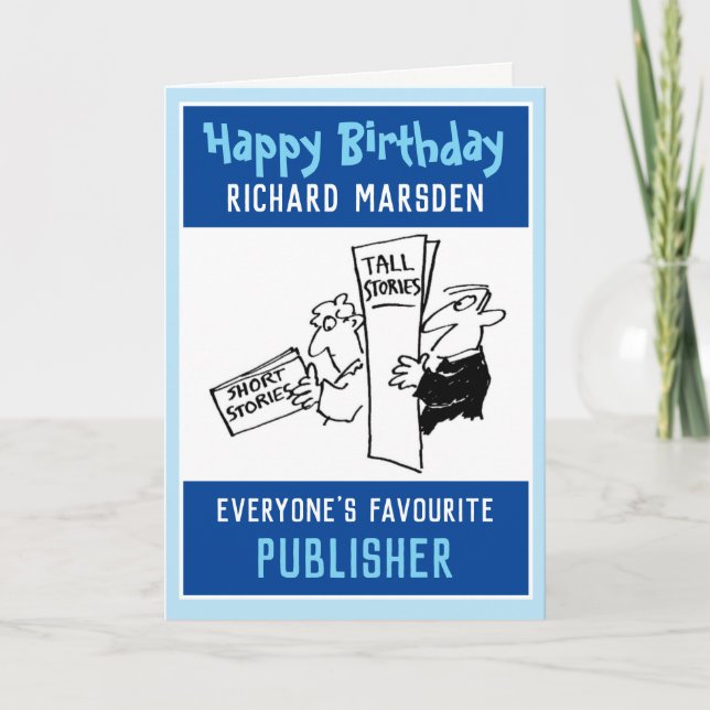 Happy Birthday to a Publisher Card (Front)