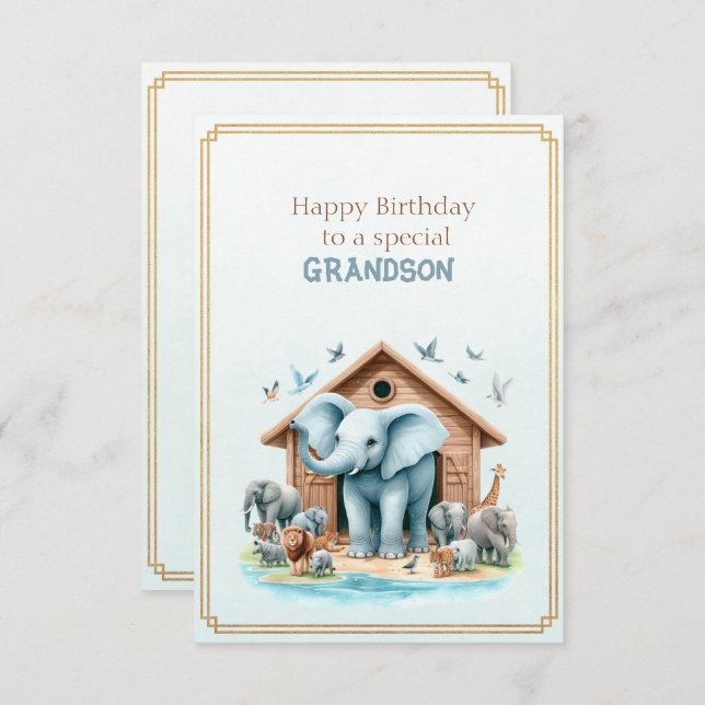 Happy Birthday To a Special Grandson  Card (Front/Back)