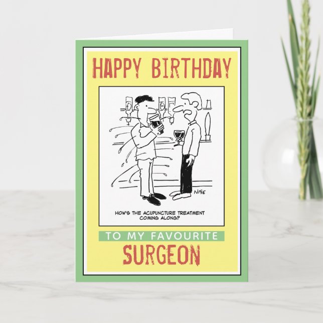 Happy Birthday to a Surgeon Card (Front)