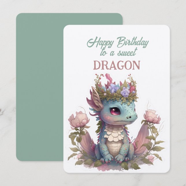 Happy Birthday To A Sweet DRAGON (Front/Back)