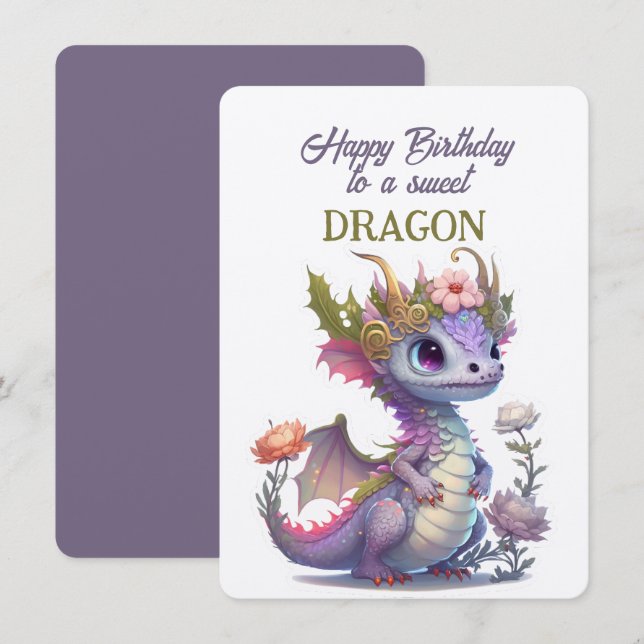 Happy Birthday To A Sweet DRAGON (Front/Back)