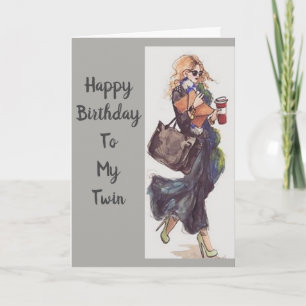 HAPPY BIRTHDAY TO ***A VERY SPECIAL TWIN*** CARD