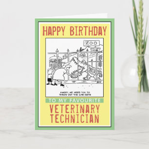 Happy Birthday to a Veterinary Technician. Card