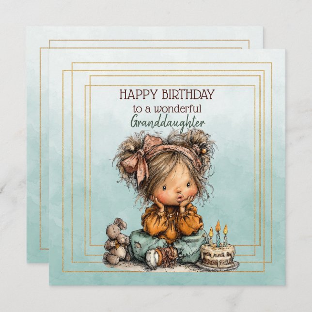 Happy Birthday To A Wonderful Granddaughter (Front/Back)