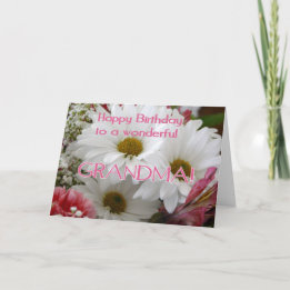 Happy Birthday to a wonderful Grandma!-Daisies Card