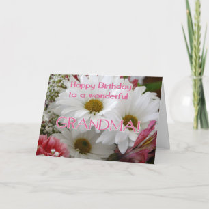 Happy Birthday to a wonderful Grandma!-Daisies Card