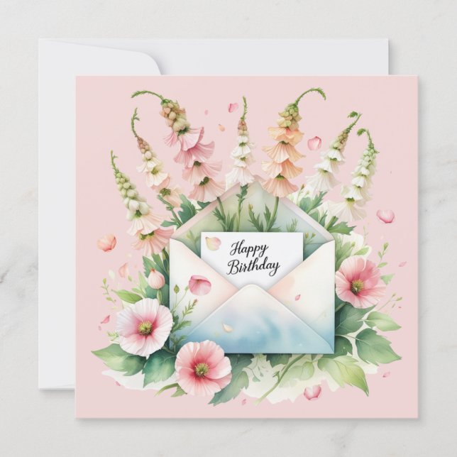 Happy birthday to a wonderful person greeting card (Front)