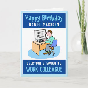 Happy Birthday to a Work Colleague Card