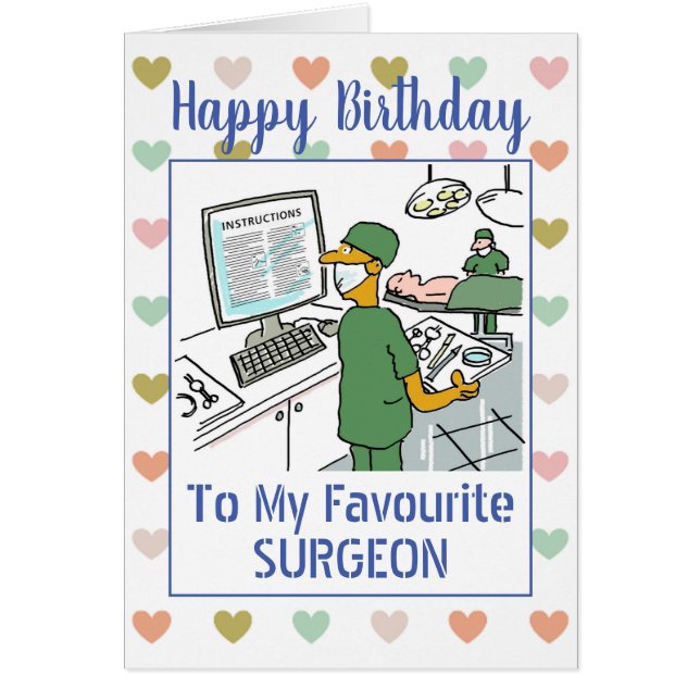 Happy Birthday to an Asian Surgeon (Front)