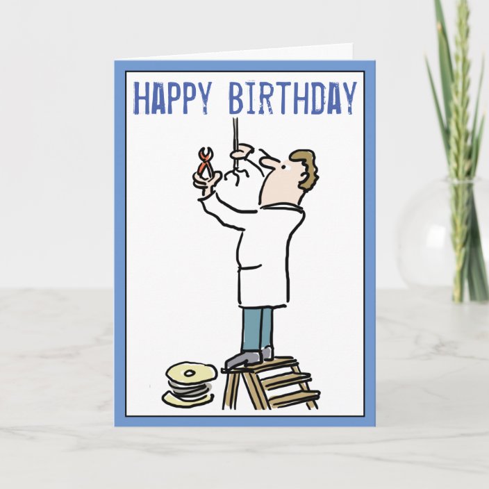 Happy Birthday to an Electrician Card Zazzle.co.uk