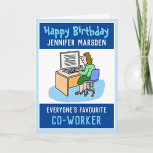 Happy Birthday to an Office Co-Worker Card
