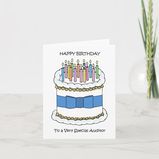 Happy Birthday to Auditor Card (Front)