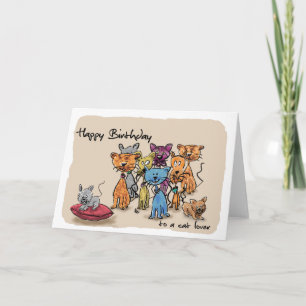 Happy Birthday...to cat lover Card