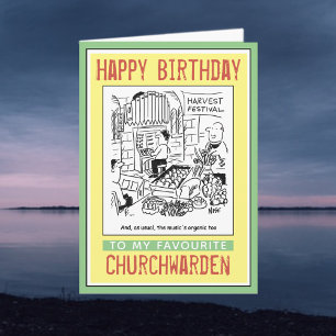 Happy Birthday to Churchwarden or Church Worker Card