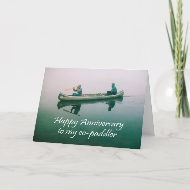 Happy Birthday, to co-paddler. canoe Card (Front)