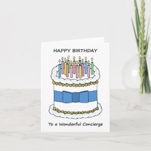 Happy Birthday to Concierge Thank You Card