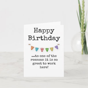 Happy Birthday to Coworker Card