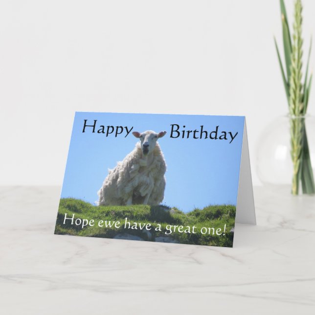Happy Birthday to Ewe Card (Front)