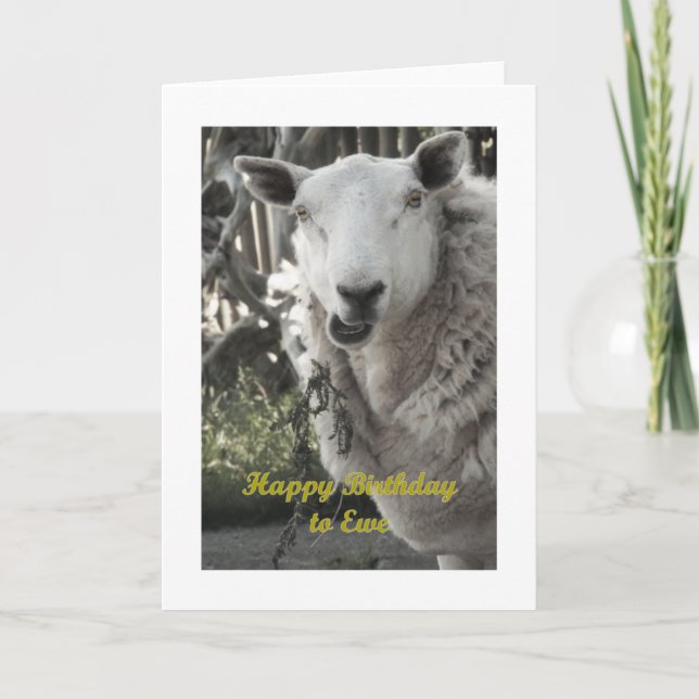 Happy Birthday to Ewe Greeting Card (Front)