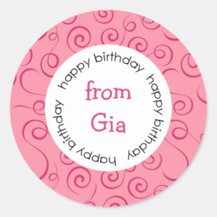 Happy Birthday to/from stickers