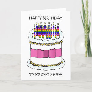 Happy Birthday to Gay Son's Partner Holiday Card