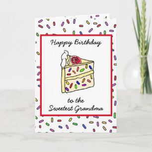 Happy Birthday to Grandma, Cute Cupcake Card