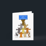 Happy Birthday to Great Grandson Cartoon Dogs Card<br><div class="desc">A team of cartoon dogs standing on each other's shoulders. The top dog is holding up a sign that says 'Happy Birthday to a special Great Grandson'.</div>