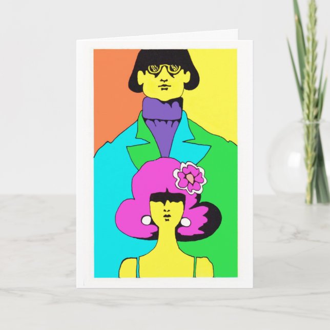 Happy Birthday to Groovy Lady Card (Front)